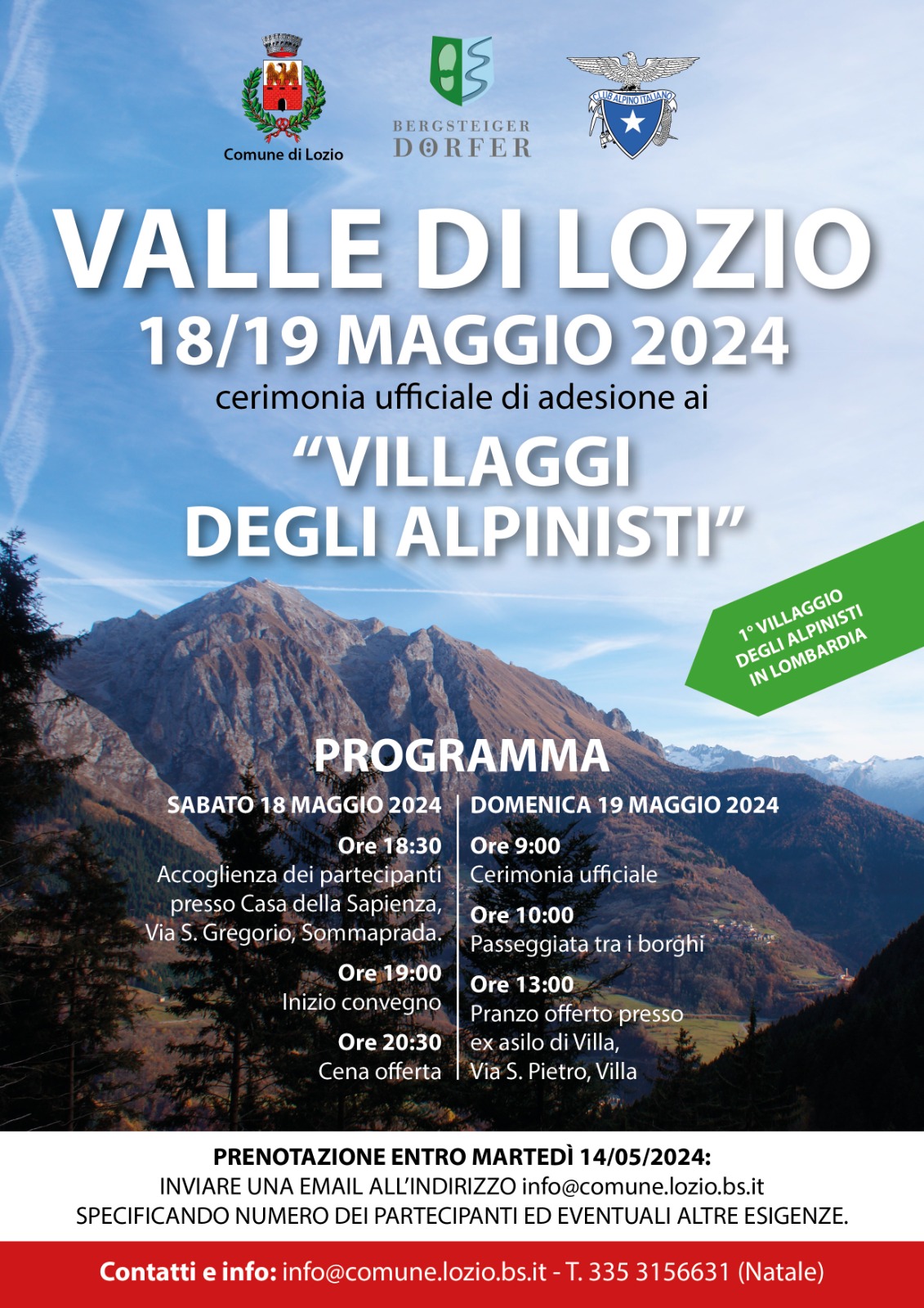 Inaugurazione Valle di Lozio - Villaggio degli Alpinisti